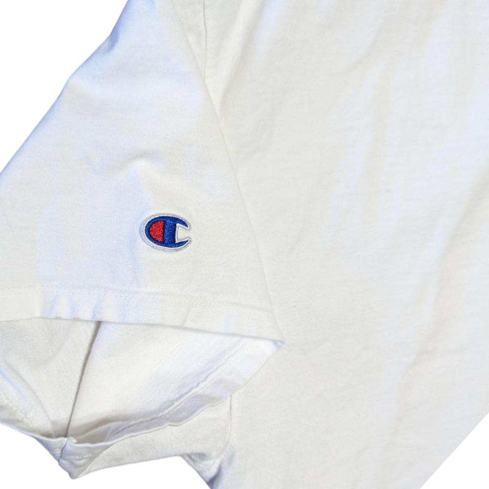 Champion Authentic Athleticwear‎ White Crew Neck T Shirt Logo Graphic Size L - Picture 6 of 6